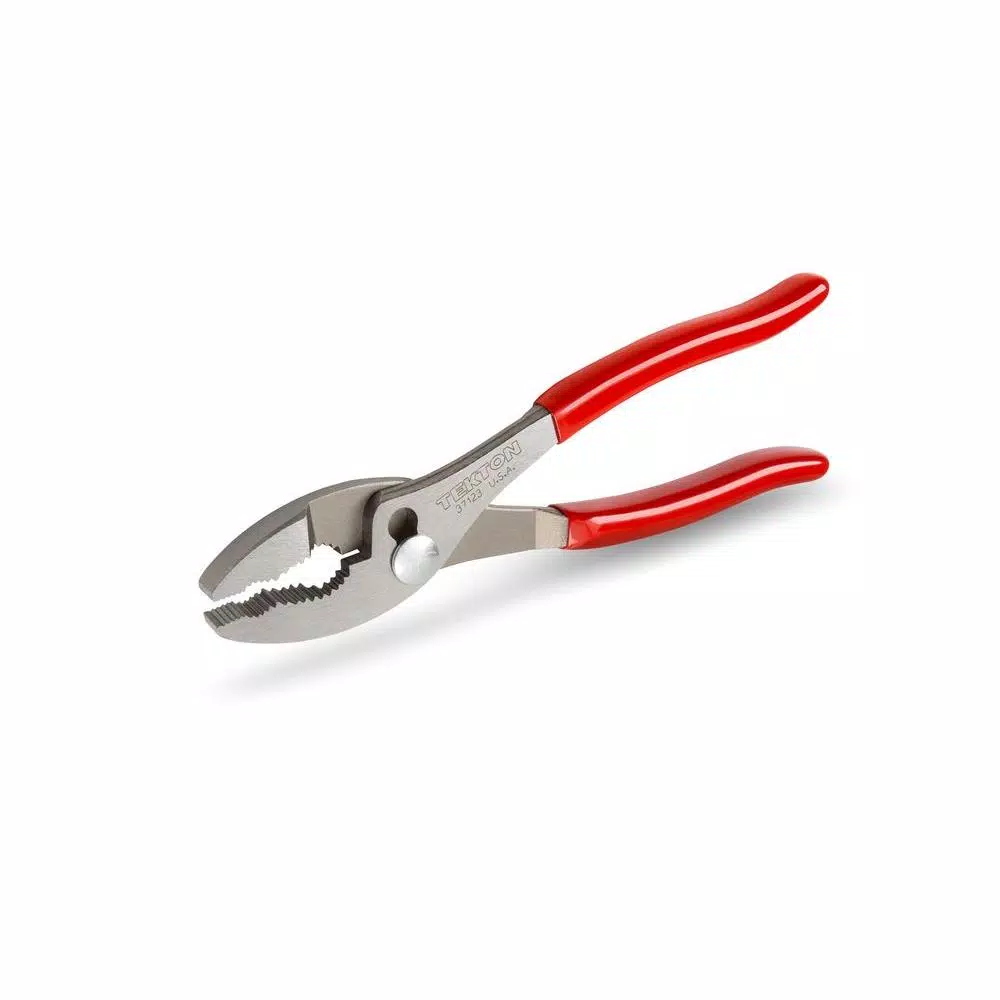 TEKTON 8 in. Slip Joint Pliers with Universal 3-Zone Jaws and Wire Cutter