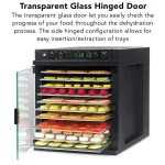 Tribest Sedona Express 11-Tray Black Stainless Steel Food Dehydrator with TST Technology thumbnail 3