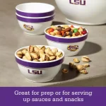 College Kitchen Collection LSU Tigers 4-Piece Party Bowl Set, Purple, 8 oz thumbnail 9