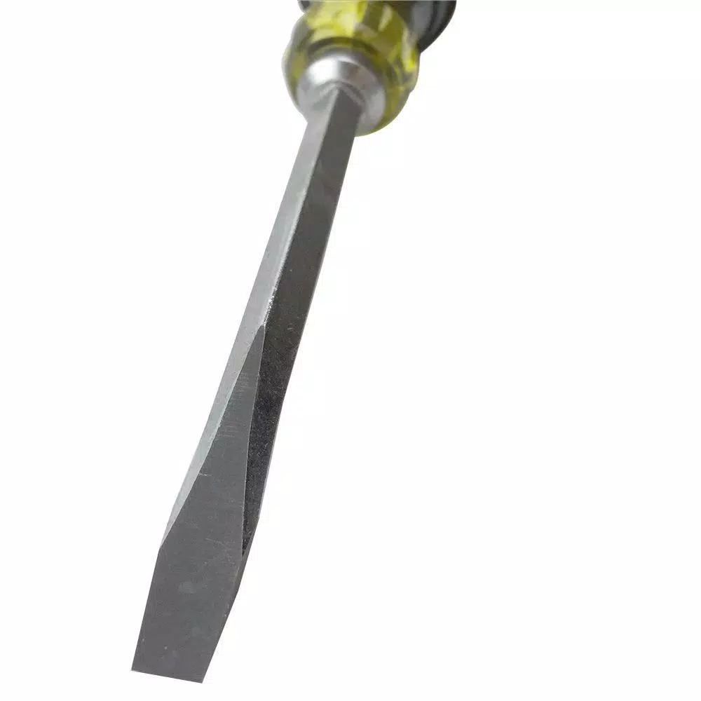 Klein Tools 1/4 in. Flat Head Screwdriver with 4 in. Square Shank and Cushion Grip