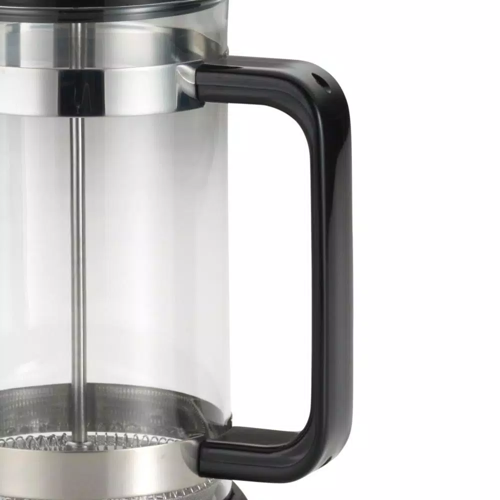 BonJour Coffee & Tea Riviera 8-Cup French Press with Coaster and Scoop, Black