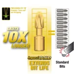 Makita Impact GOLD Phillips Steel Insert Bits, 4-Piece Set thumbnail 3