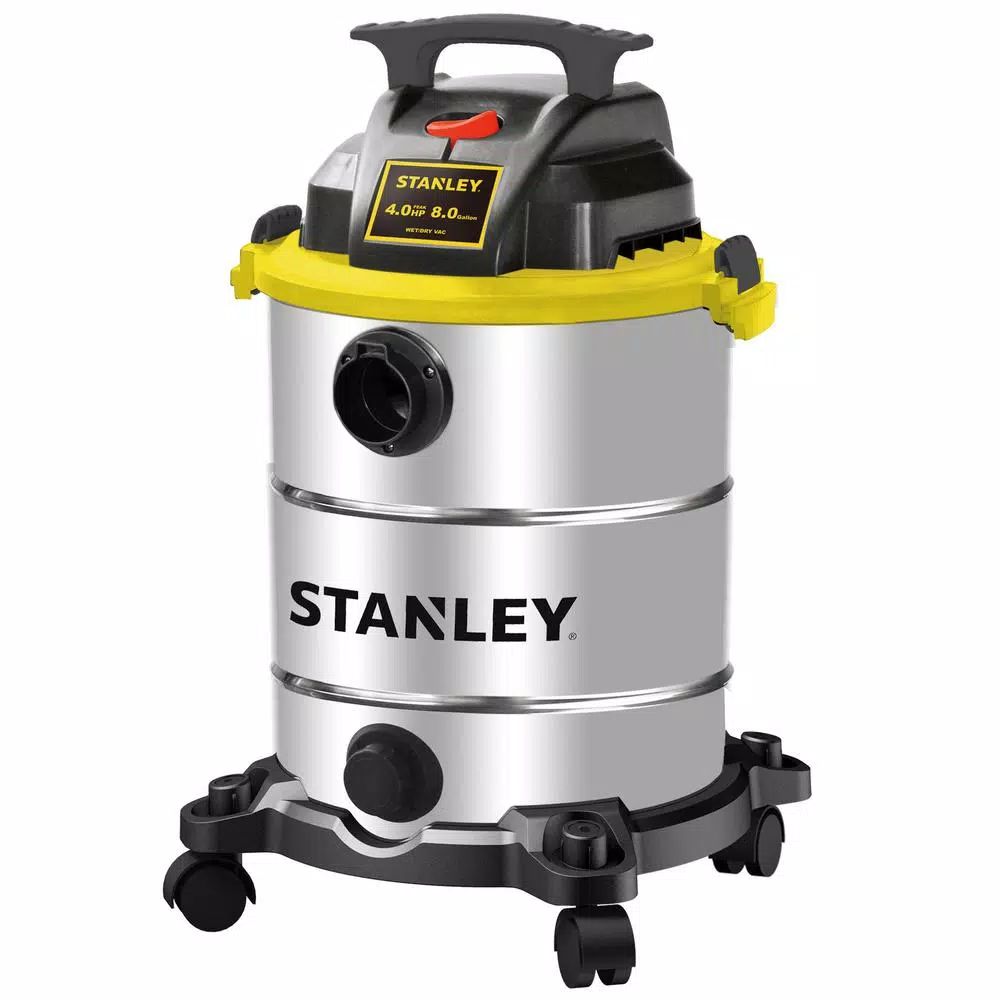 Stanley 8 Gal. Wet/Dry Vacuum, 4 Peak HP Stainless Steel Shop Vac