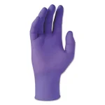 Kimberly-Clark PROFESSIONAL Small Purple Nitrile Disposable Exam Gloves, Textured Fingertips, Beaded Cuff, 100-Count thumbnail 1
