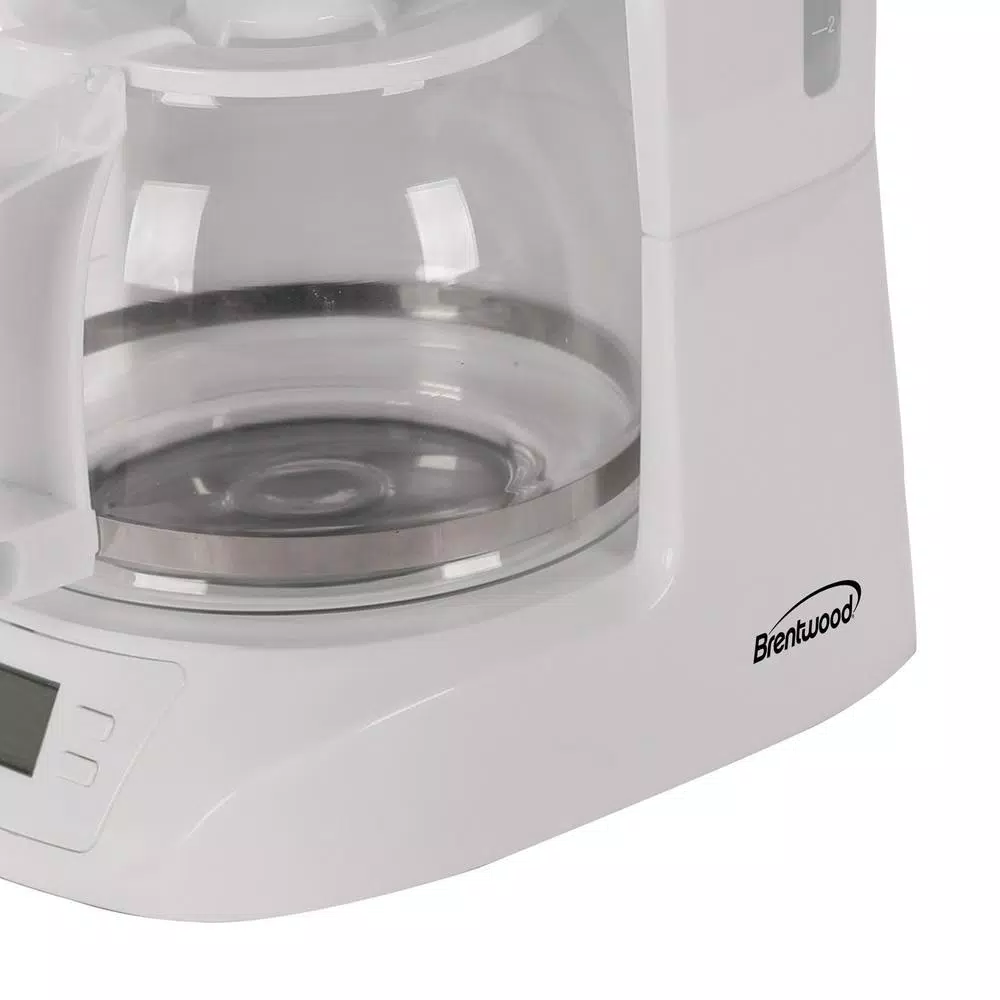 Brentwood Appliances Brentwood 10-Cup White Digital Drip Coffee Maker with Programmable Timer