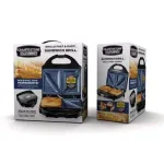 GraniteStone Classic Blue Non-Stick Diamond Infused Sandwich Maker, 2-Slice Countertop Grill thumbnail 3