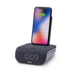 iHome TIMEBASE iBTW20B Bluetooth Alarm Clock with Wireless Qi Charging and USB Port thumbnail 5