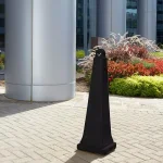 Rubbermaid 1 Gal. Black Smoking Management Receptacle - All-Weather Outdoor Cigarette Disposal thumbnail 3