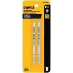 DEWALT 4 in. 10 TPI Fine Finish Wood Cutting Jig Saw Blades, HCS U-Shank (2-Pack) thumbnail 2