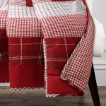 Lush Decor Greenville Red Reversible Plaid Throw Blanket, 100% Cotton, 50 x 60 in thumbnail 2