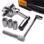 XtremepowerUS 6-Piece Lug Nut Torque Wrench Multiplier Set with 3 Sockets, 360Nm Output thumbnail 2