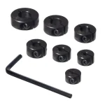 POWERTEC 7-Piece Steel Drill Bit Stop Collar Set with Split Ring Design and Size Markings thumbnail 1