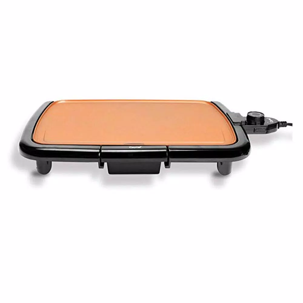 Boyel Living 1200W Nonstick Electric Griddle and Skillet with Adjustable Thermostat, Copper
