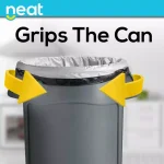 Unbranded Neat 30 Gallon Heavy Duty Black and White Trash Bags, 1.1 Mil, 120 Count thumbnail 5