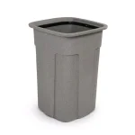 Toter Slimline 35 Gallon Graystone Rectangular Trash Can thumbnail 1