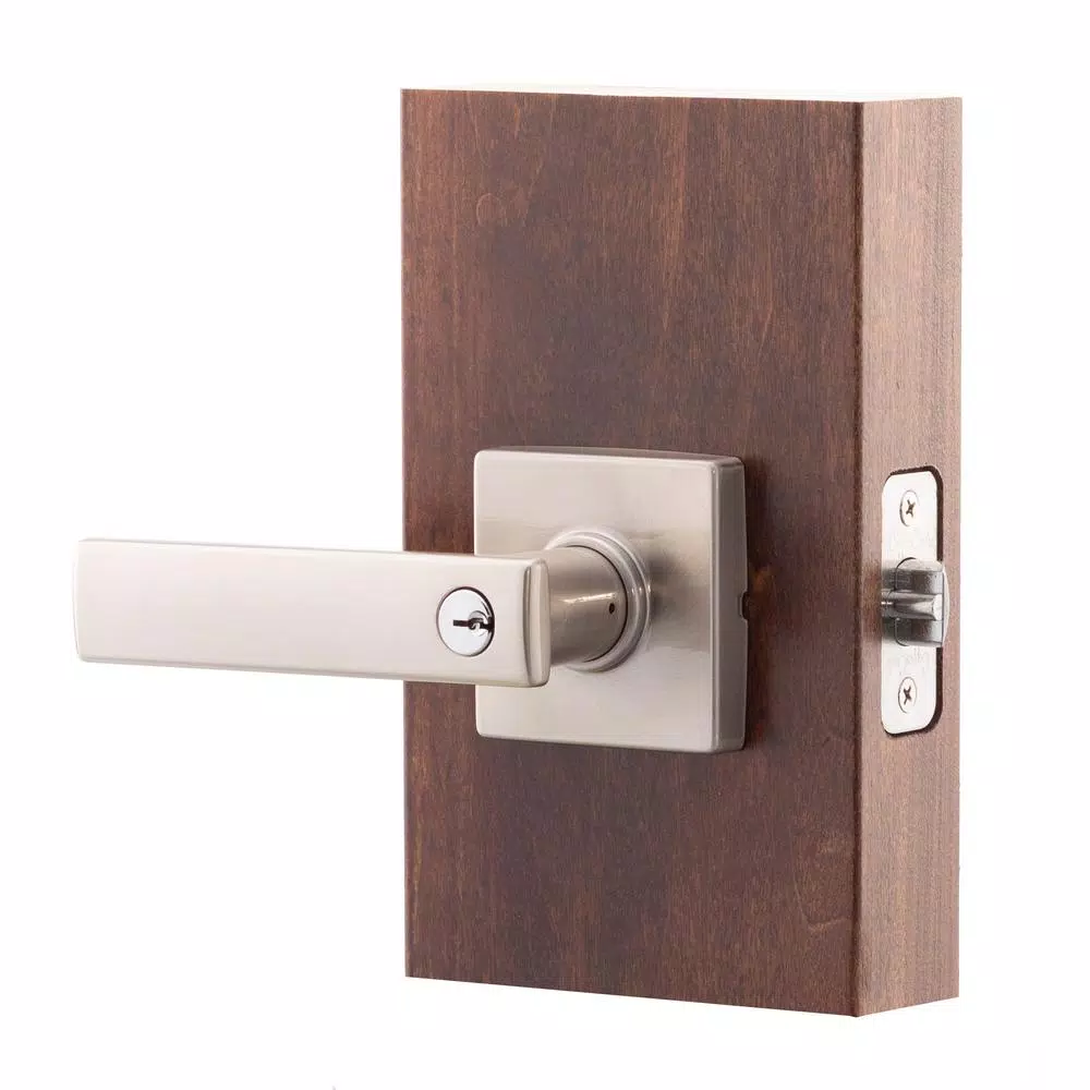 Copper Creek Craftsman Remi Satin Stainless Steel Keyed Entry Door Lever