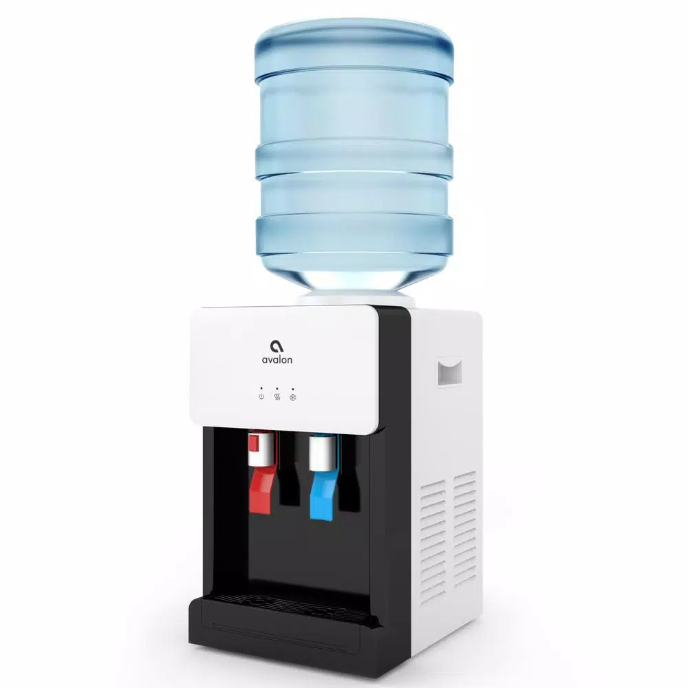 Avalon Countertop Top Loading Water Cooler Dispenser with Child Safety Lock, Hot & Cold, White