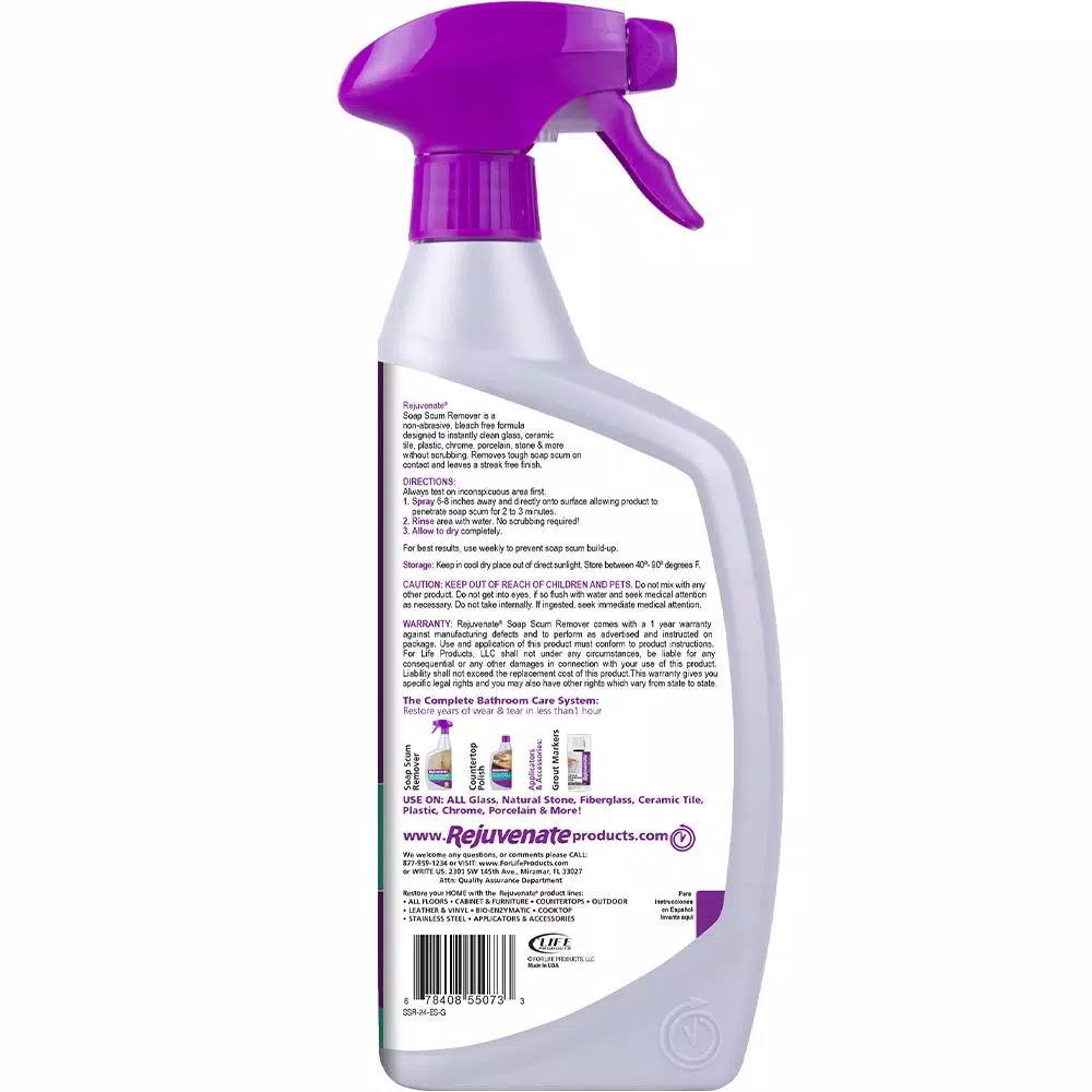 Rejuvenate Soap Scum Remover, 24 oz. Non-Abrasive Bathroom Cleaner