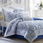 Laura Ashley Charlotte Blue Multicolored Floral Cotton Blend 16 in. Square Throw Pillow thumbnail 4