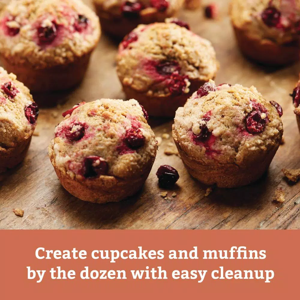 Unbranded Farberware 2-Piece Nonstick 12-Cup Muffin Pan Bakeware Set, Gray