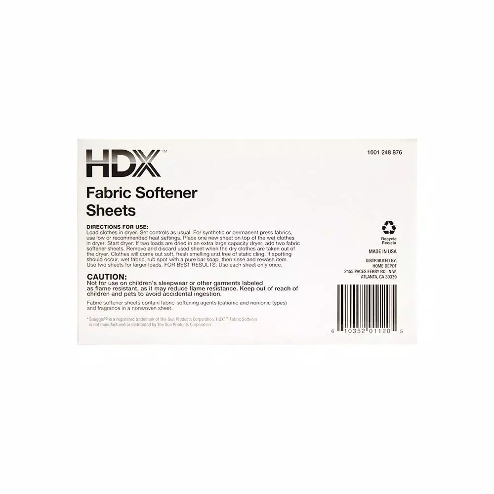 HDX Fresh Scent Dryer Sheets, 200-Count