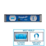 Empire em95 UltraView LED 9 in. Torpedo Level with High-Contrast e-Band Vials thumbnail 1