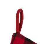 Glitzhome 21 in. LED Embroidered Linen Christmas Stocking - Cat Design thumbnail 3