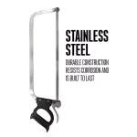 Weston 22 in. Stainless Steel Butcher Meat Saw with Trigger Lock thumbnail 4