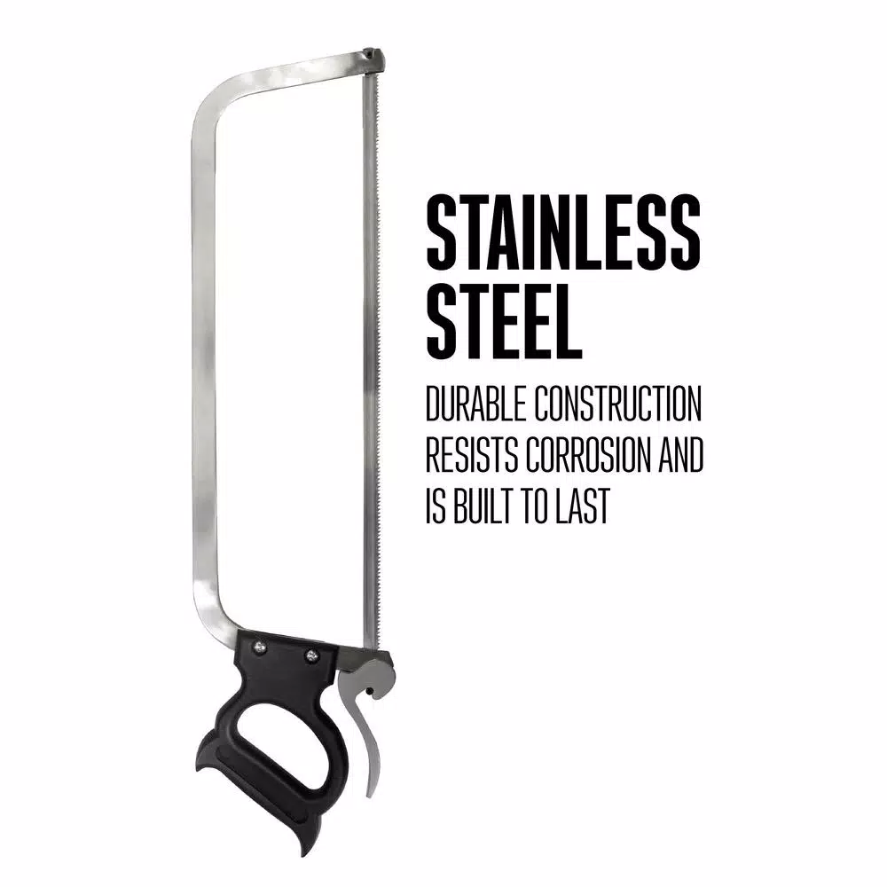 Weston 22 in. Stainless Steel Butcher Meat Saw with Trigger Lock
