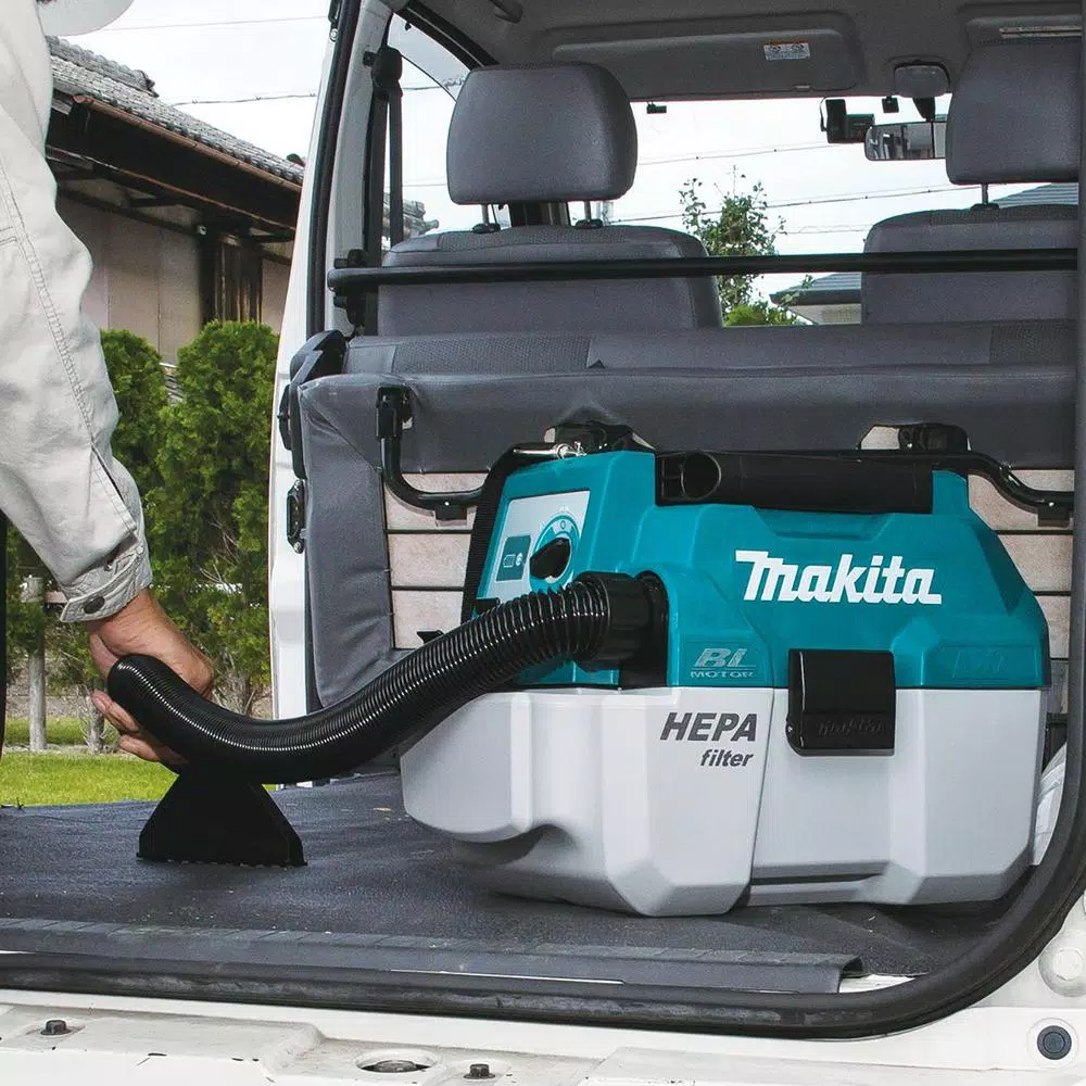 Makita 18V LXT Brushless Angle Grinder, SDS-Plus Rotary Hammer & 2 Gal. Vacuum Starter Kit