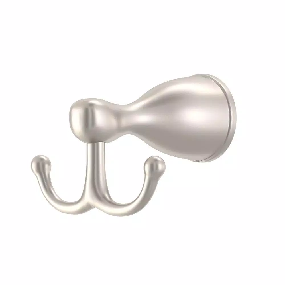 Glacier Bay Builders Double Robe Hook, Brushed Nickel