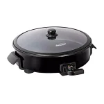 Brentwood Appliances 12 in. Round Nonstick Electric Skillet with Vented Glass Lid, 1400W, Black thumbnail 1