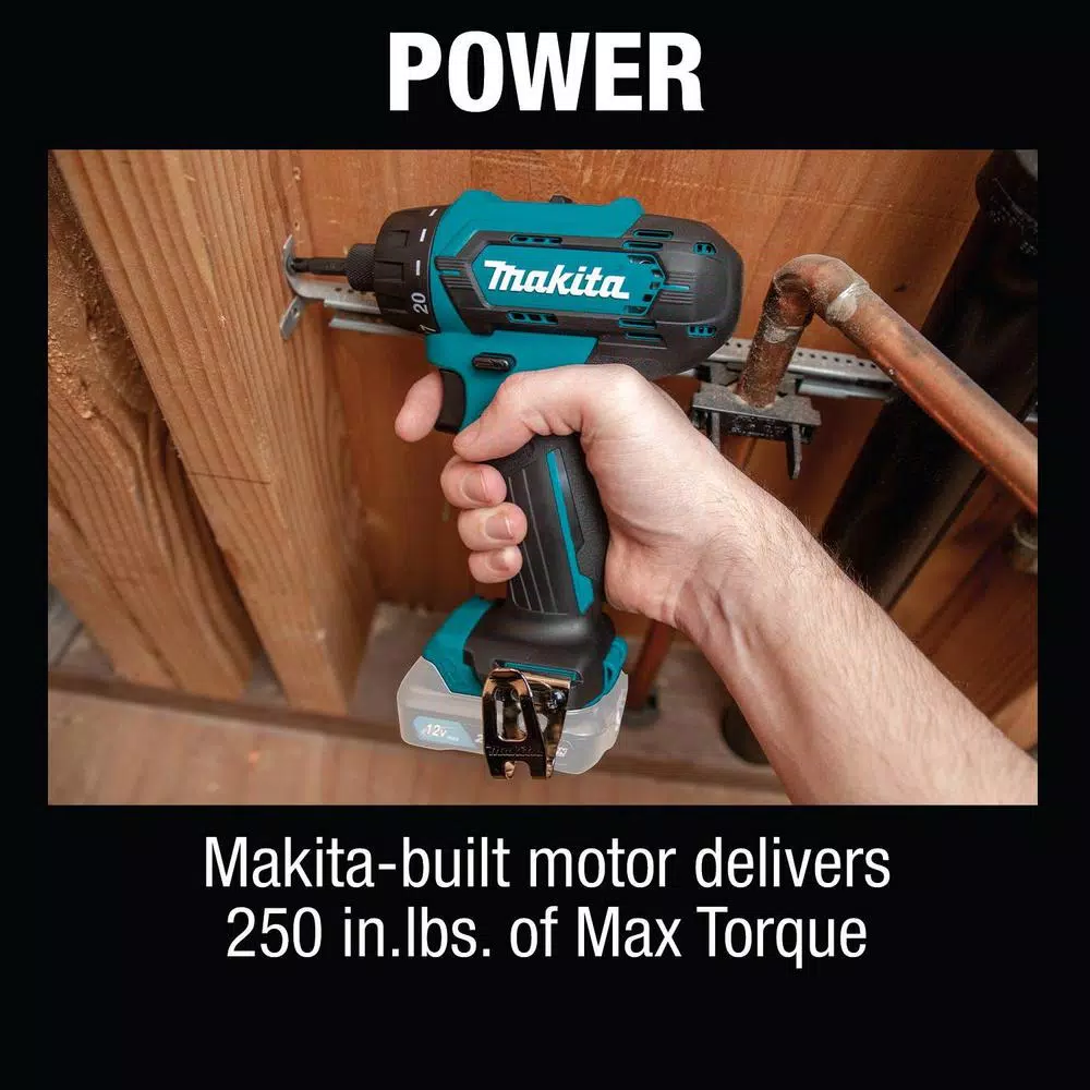 Makita 12V max CXT Lithium-Ion 1/4 in. Hex Cordless Screwdriver (Tool Only)