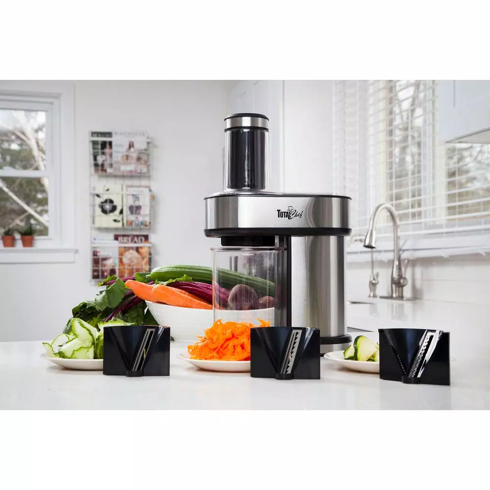 Total Chef Electric Vegetable Spiralizer with 3 Interchangeable Blades