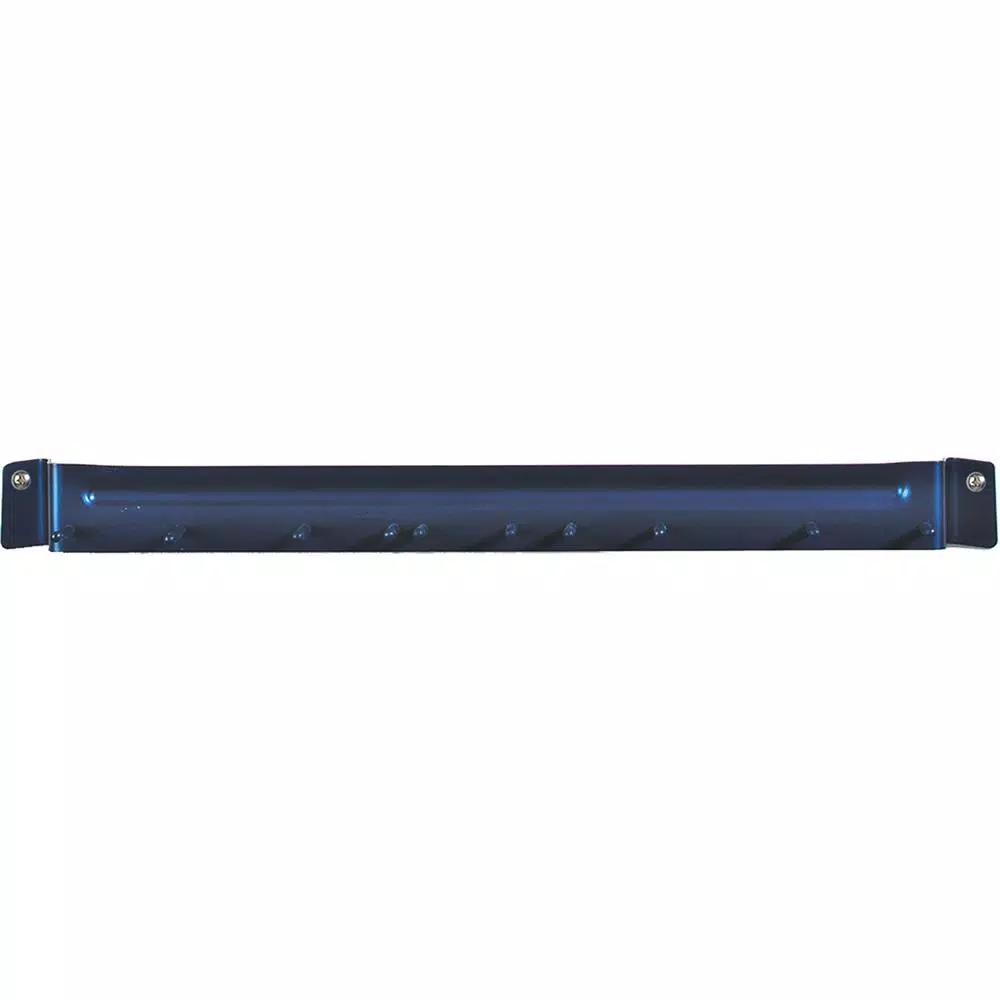 Carlisle 17 in. Aluminum Brush Rack, Blue (Case of 12) - Heavy Duty Broom and Mop Holder