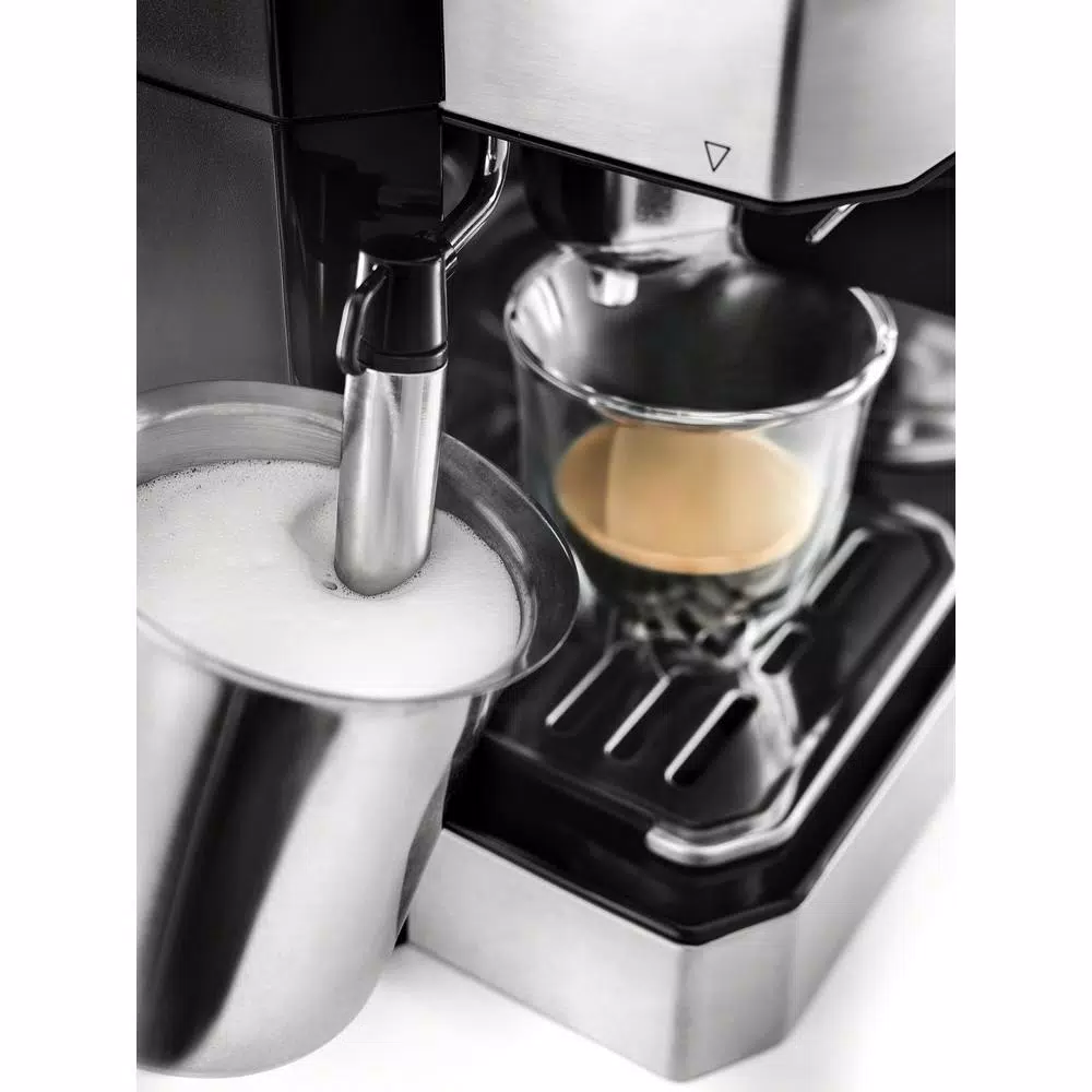 DeLonghi De'Longhi BCO430 All-In-One 10-Cup Drip Coffee Maker and Espresso Machine, Stainless Steel