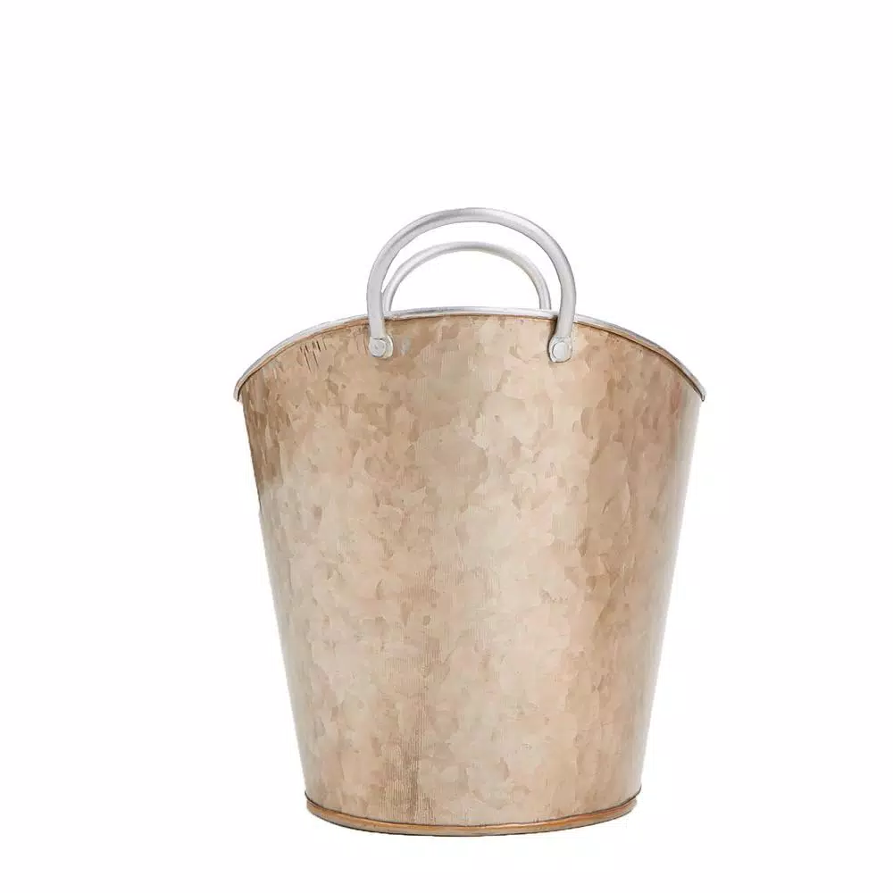 Mind Reader Copper Plated Galvanized Oval Beverage and Ice Bucket with Handles