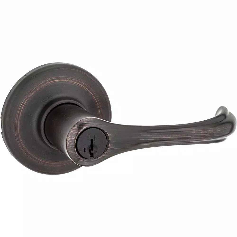 Kwikset Dorian Venetian Bronze Exterior Entry Door Lever with SmartKey Security