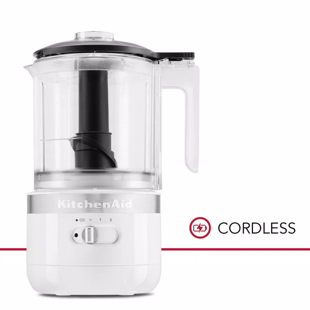 KitchenAid Cordless 5-Cup Food Processor, White