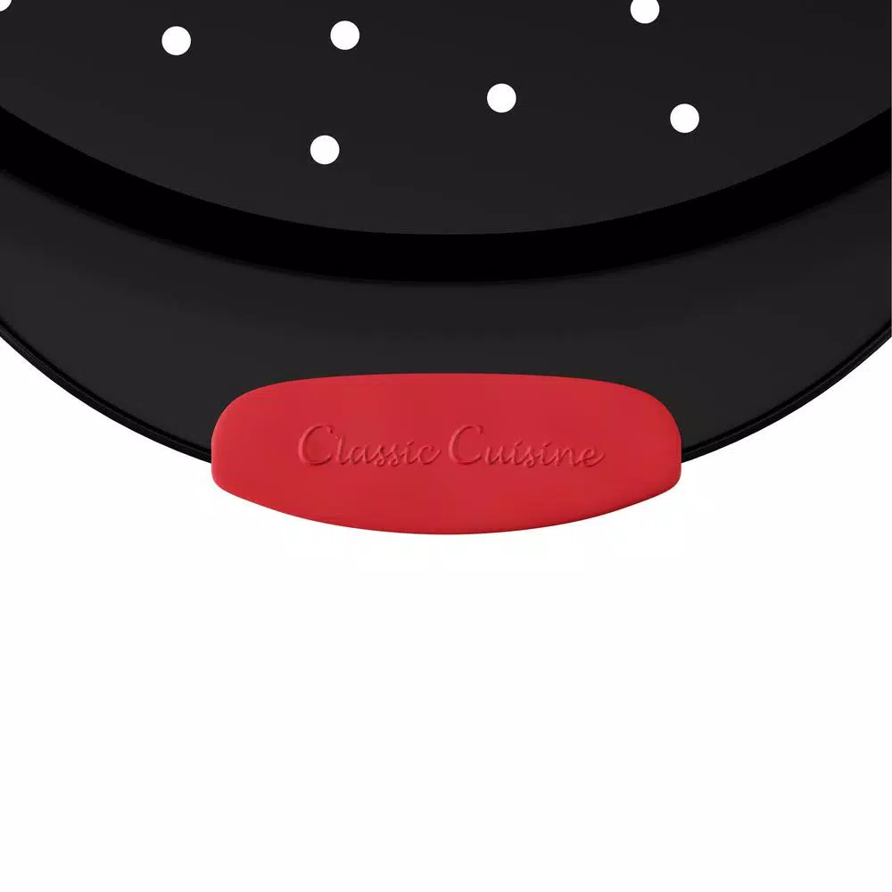Classic Cuisine 13 in. Pizza Pan and Cutter Set with Perforated Crisper Pan