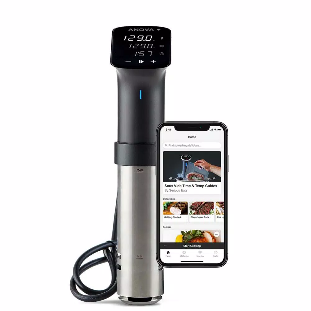 Anova Precision Cooker Pro WiFi Sous Vide Immersion Circulator, Black and Silver