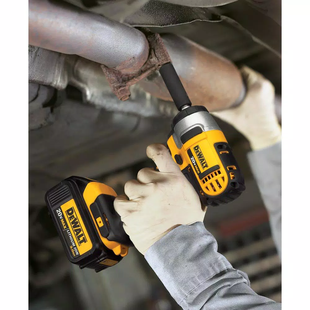 DEWALT 20V MAX Cordless Impact Wrench, Impact Driver & LED Light 3-Tool Combo Kit with (2) 4.0 Ah Batteries