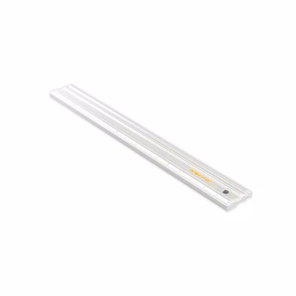 POWERTEC 18 in. Anodized Aluminum Straight Edge Ruler, Dual Metric and SAE Calibrations