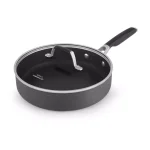 Calphalon Select 3 Qt. Hard-Anodized Aluminum Nonstick Saute Pan with Glass Lid, Black thumbnail 1