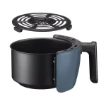 Maximatic Elite Gourmet 2.1 Qt. Air Fryer, Blue Grey, 1000W Compact Convection Fryer with Adjustable Timer thumbnail 3