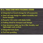 RYOBI 10 in. 15 Amp Table Saw with Folding Stand thumbnail 5