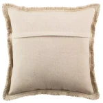 Safavieh Metallic Grid Silvery-Moss 20 in. x 20 in. Cotton Throw Pillow with Down Alternative Fill thumbnail 2