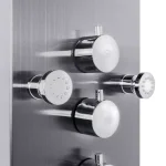 AKDY 65 in. 8-Jet Shower Panel System, Space Gray Brushed Stainless Steel with Rainfall, Waterfall & Wand thumbnail 8