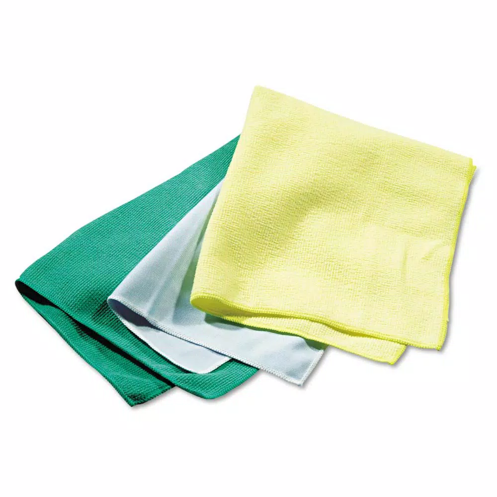Rubbermaid Commercial Products HYGEN 16 in. Microfiber Bathroom Cloth, Yellow (Case of 12)