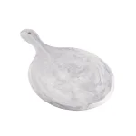 Over and Back Marble Grey Porcelain Round Serving Board thumbnail 2